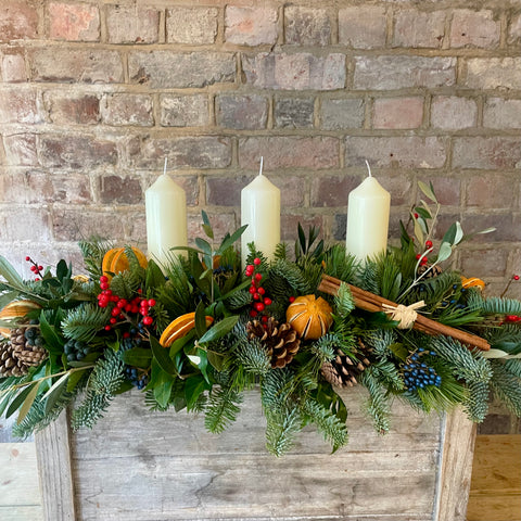 Large Christmas table centre