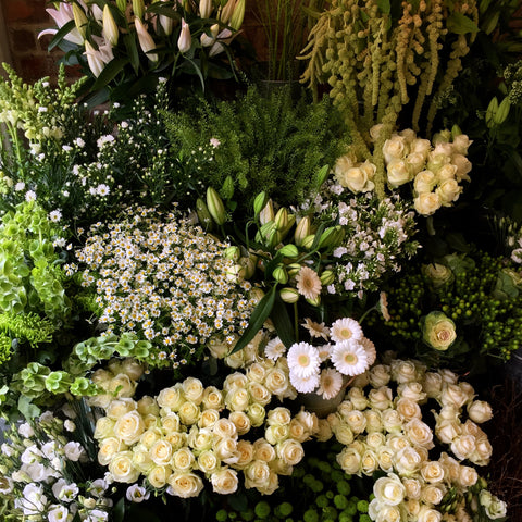 Classic White and Green hand-tied